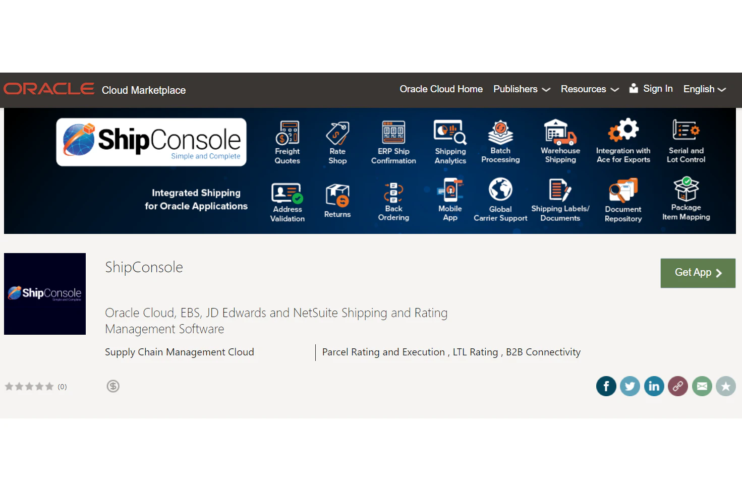 screenshot of ShipConsole