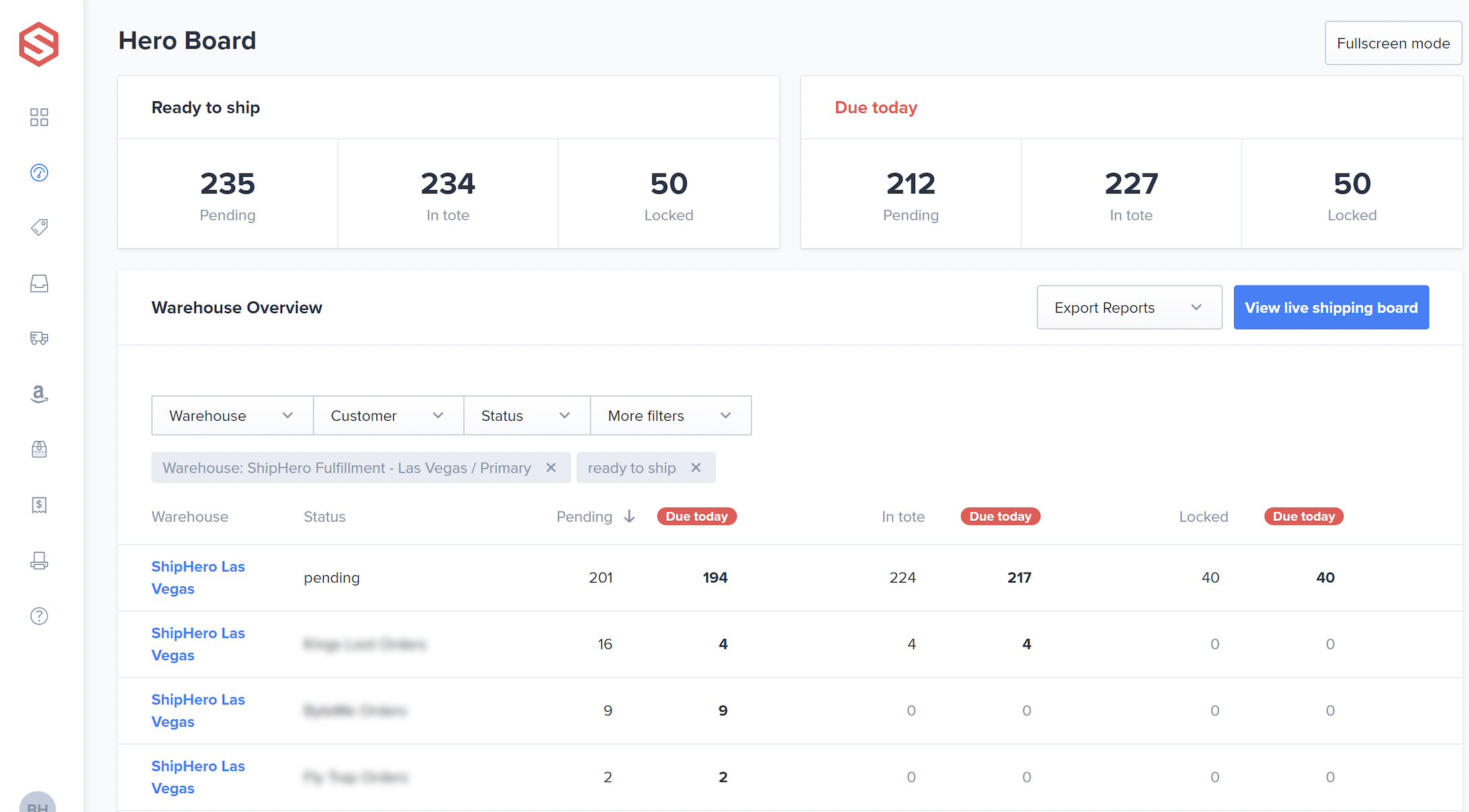 screenshot of ShipHero