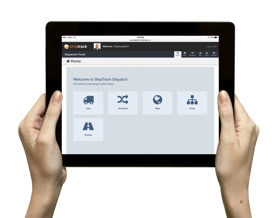 screenshot of ShipTrack