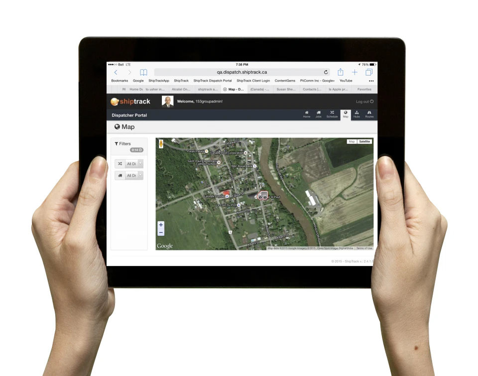 screenshot of ShipTrack