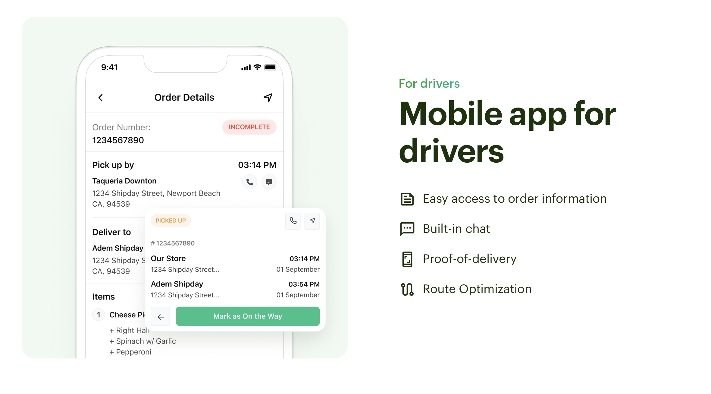 screenshot of Shipday