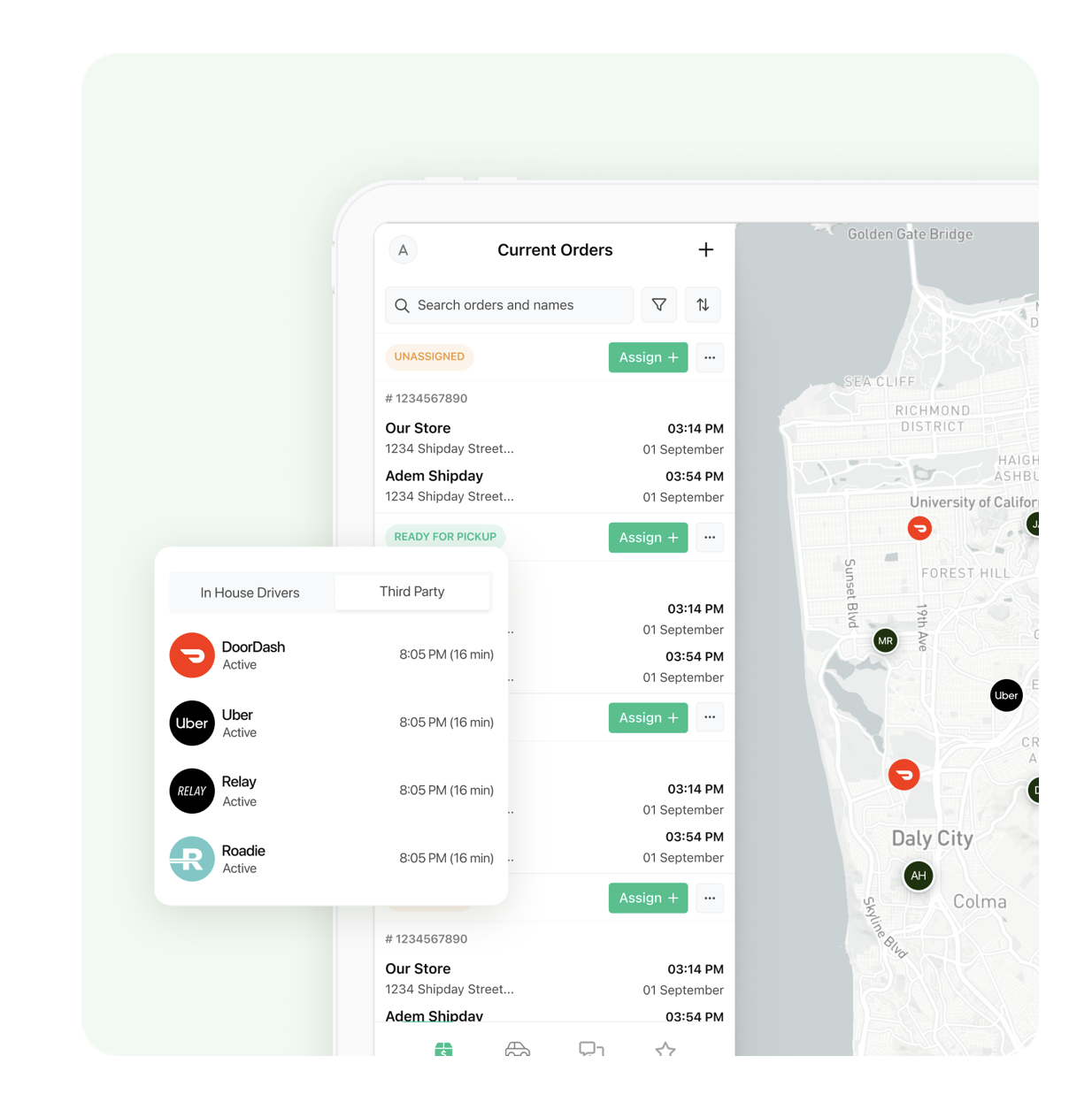 screenshot of Shipday