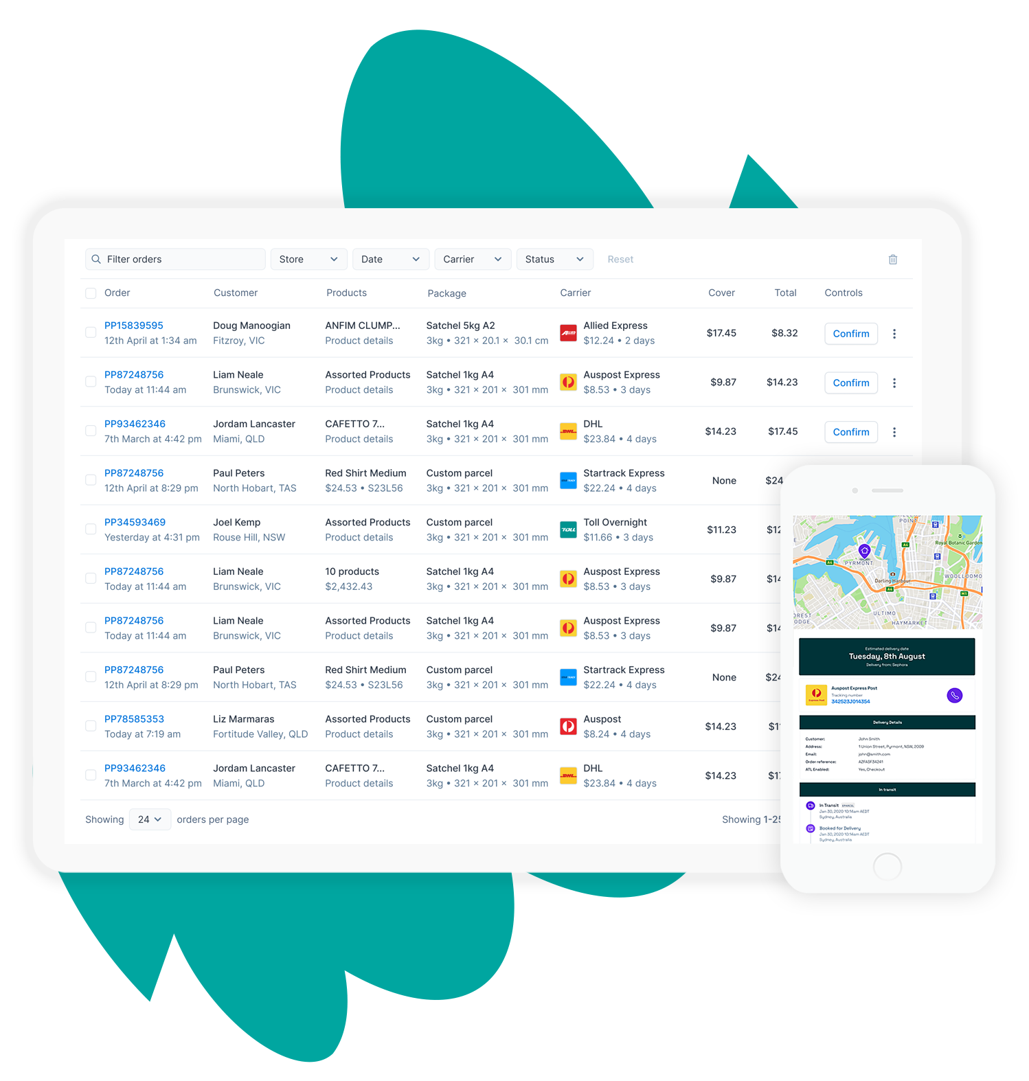 screenshot of Shippit