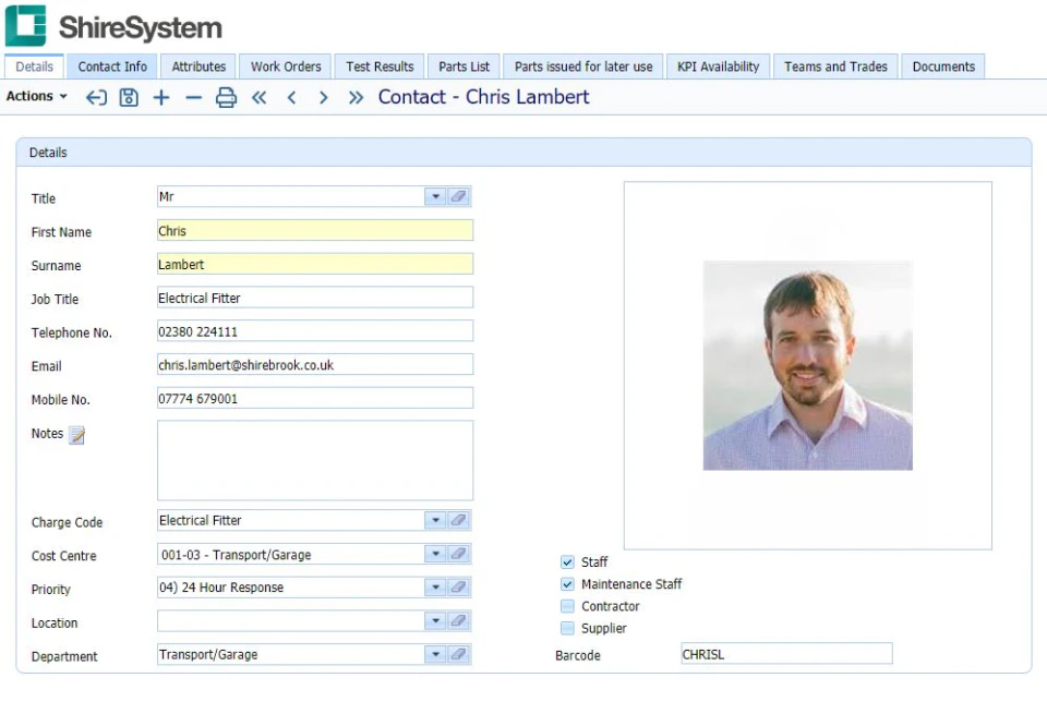 screenshot of ShireSystem