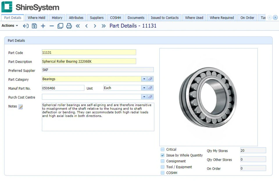 screenshot of ShireSystem