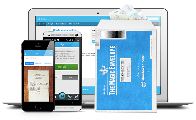 screenshot of Shoeboxed