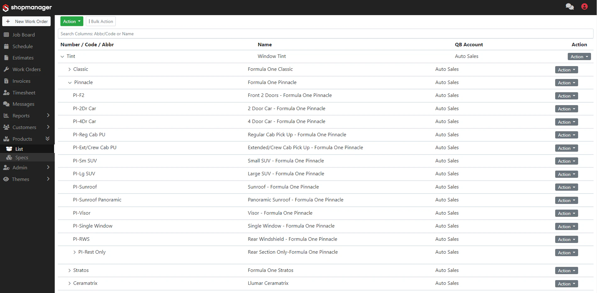 screenshot of Shopmanager