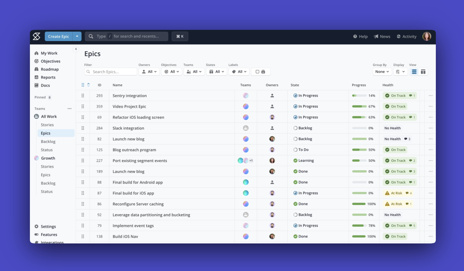 screenshot of Shortcut