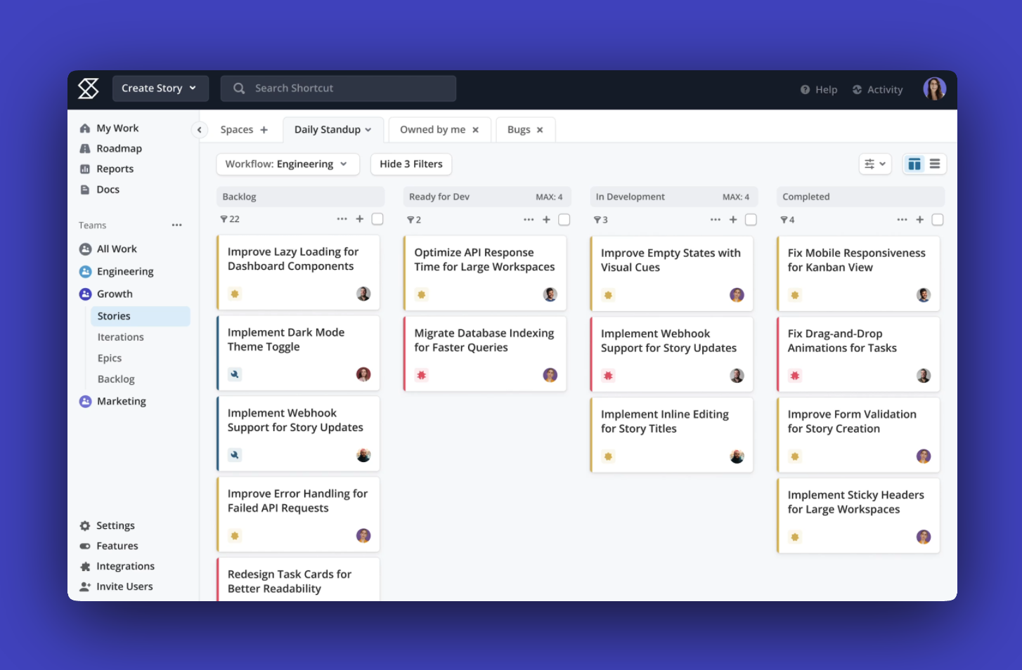 screenshot of Shortcut