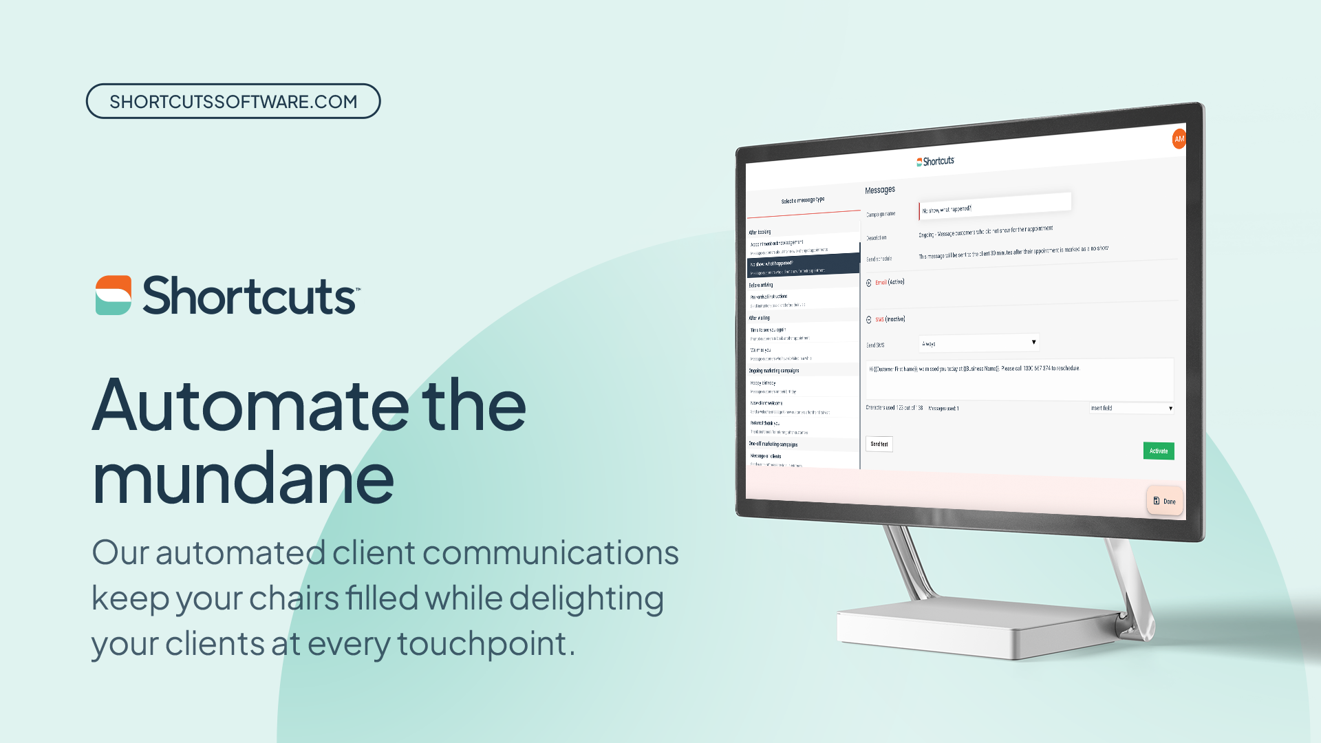 screenshot of Shortcuts