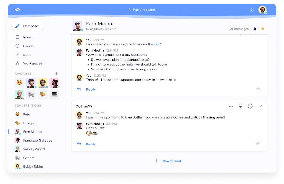 screenshot of Shortwave