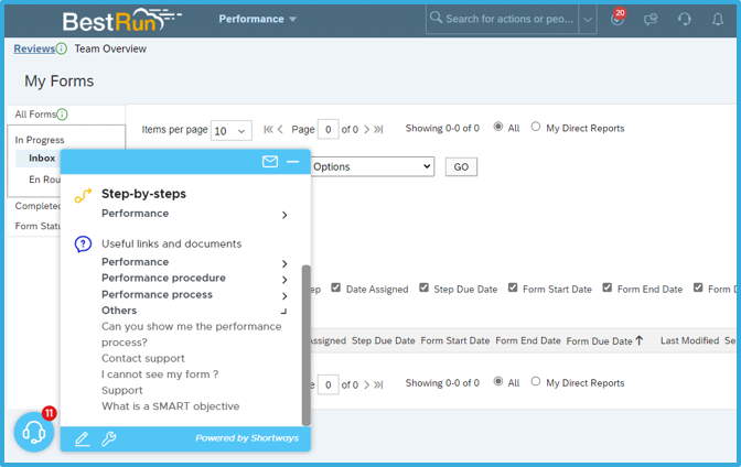 screenshot of Shortways