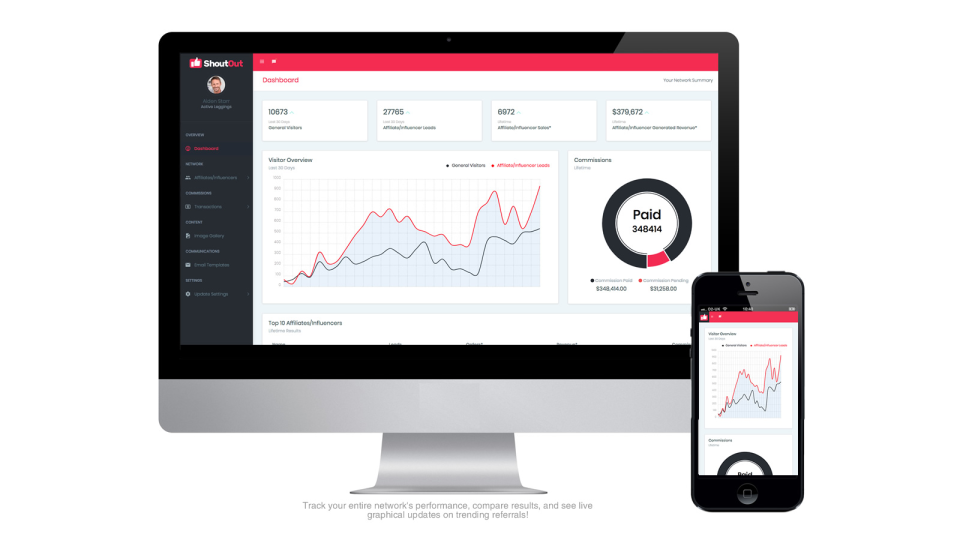 screenshot of ShoutOut