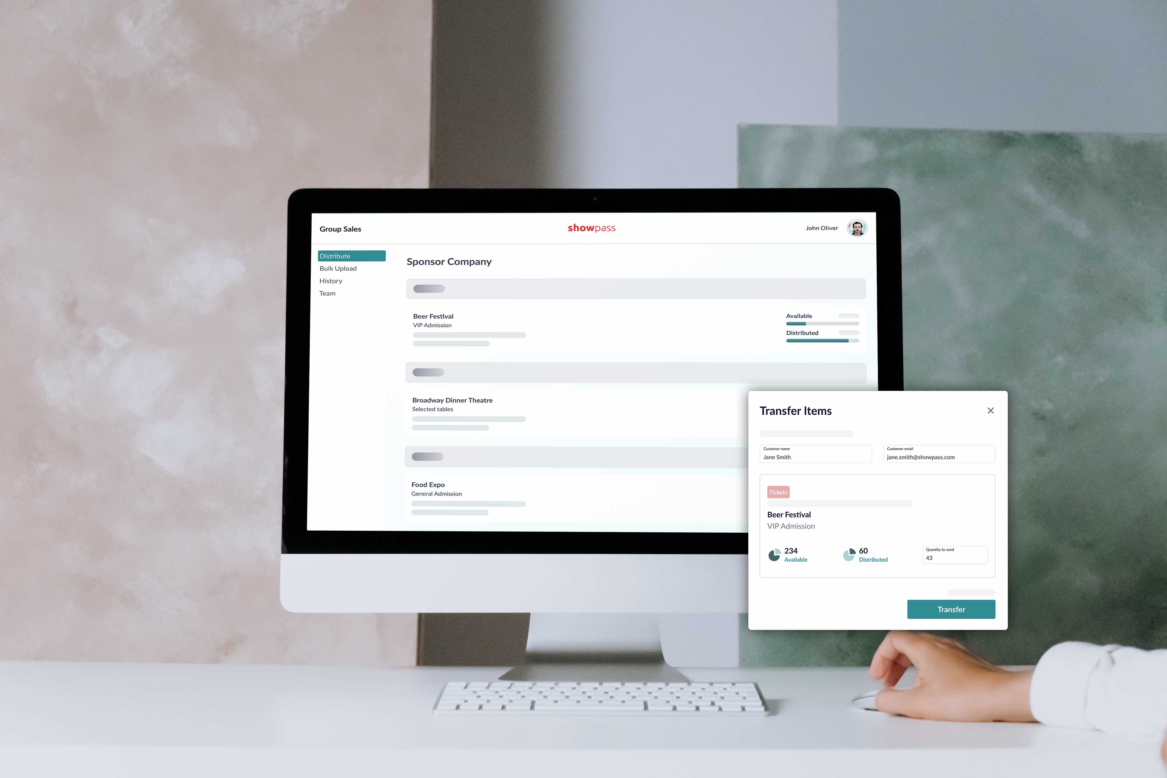 screenshot of Showpass