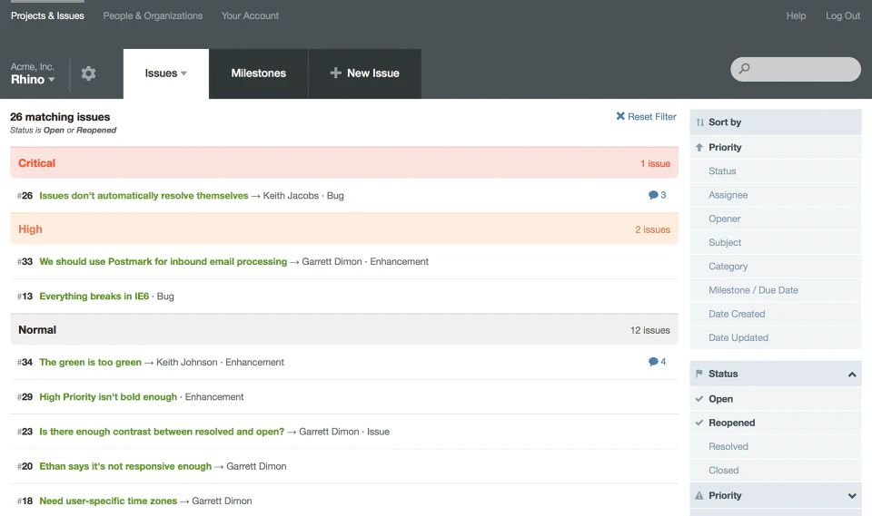screenshot of Sifter