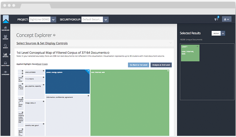 screenshot of Sightline