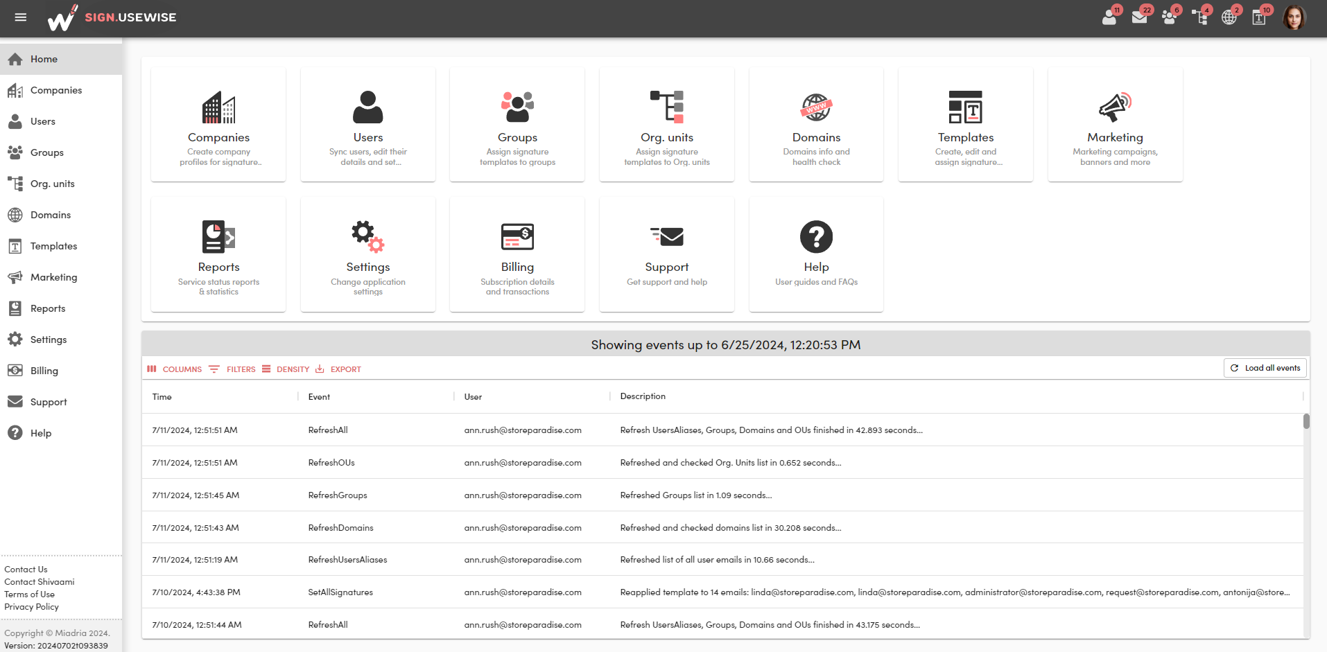 screenshot of Sign.UseWise