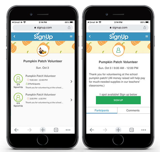 screenshot of SignUp.com