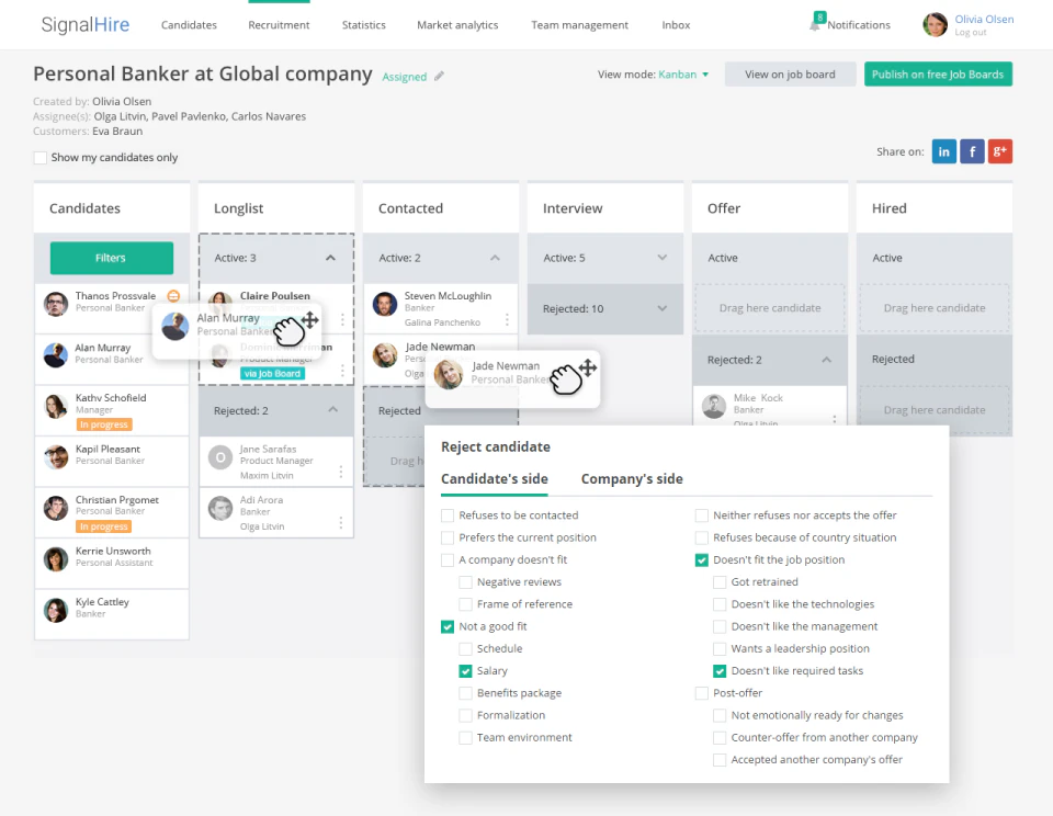screenshot of SignalHire