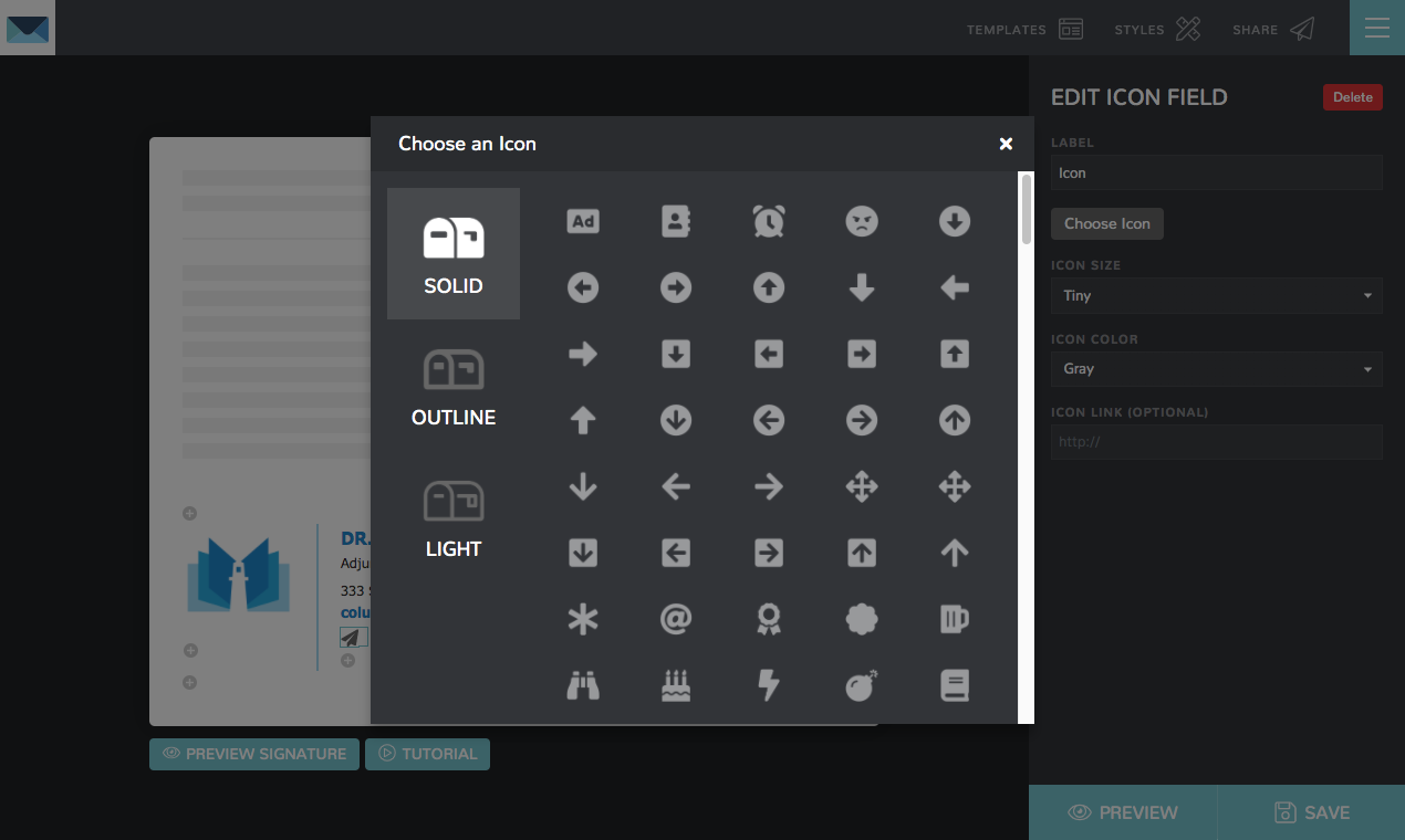 screenshot of Signature.email
