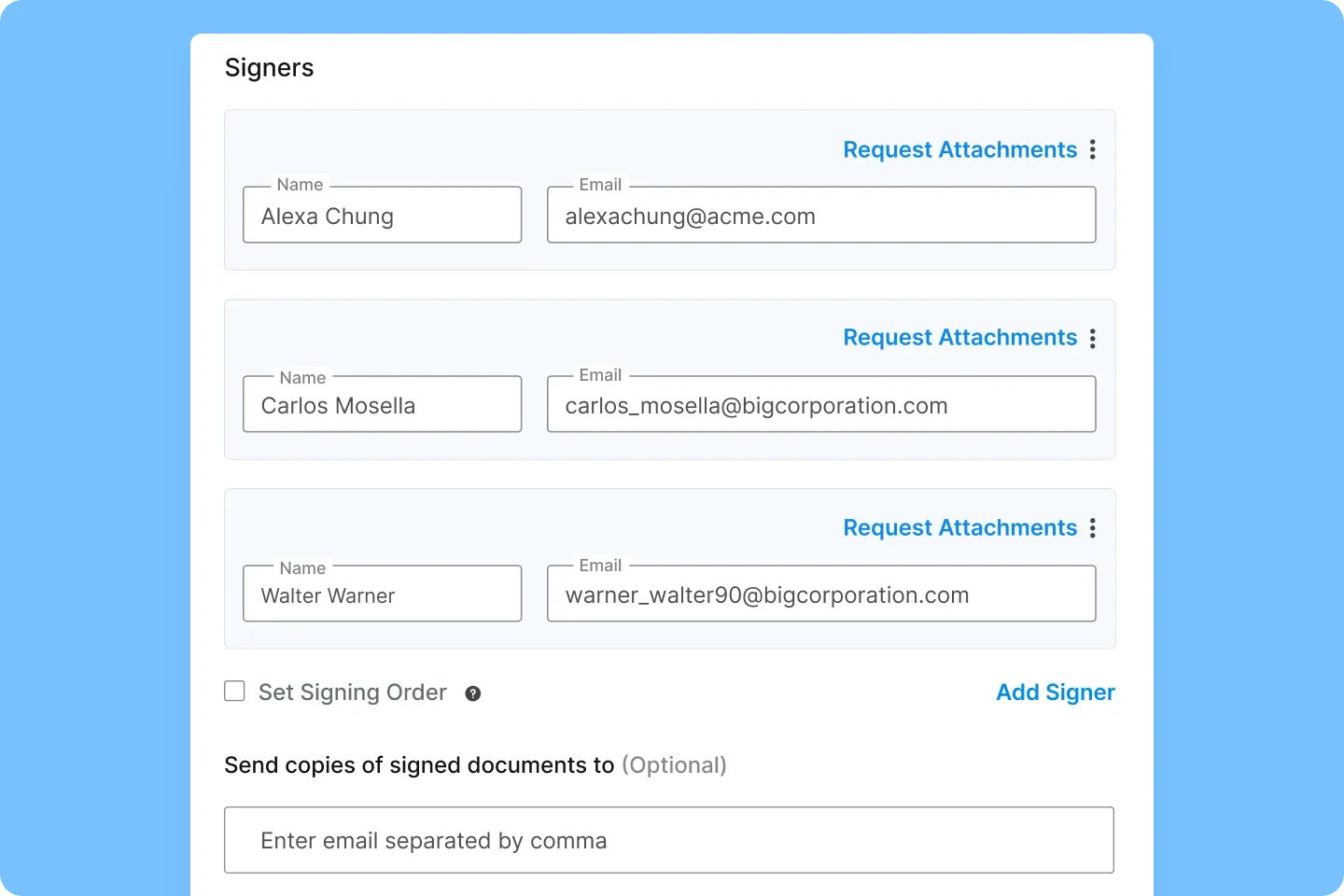 screenshot of Signeasy