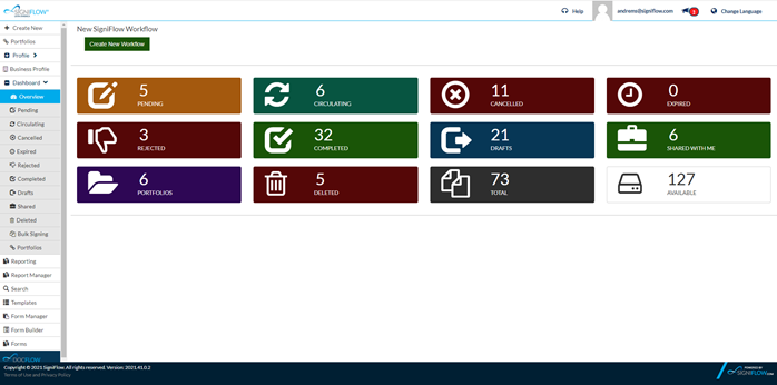 screenshot of SigniFlow
