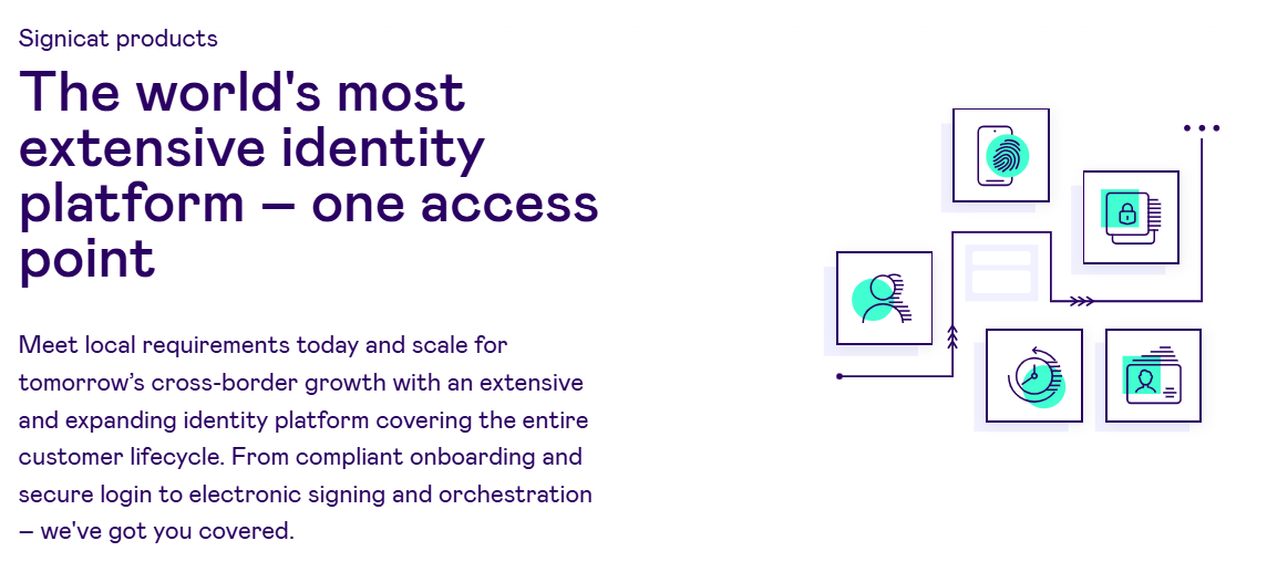 screenshot of Signicat
