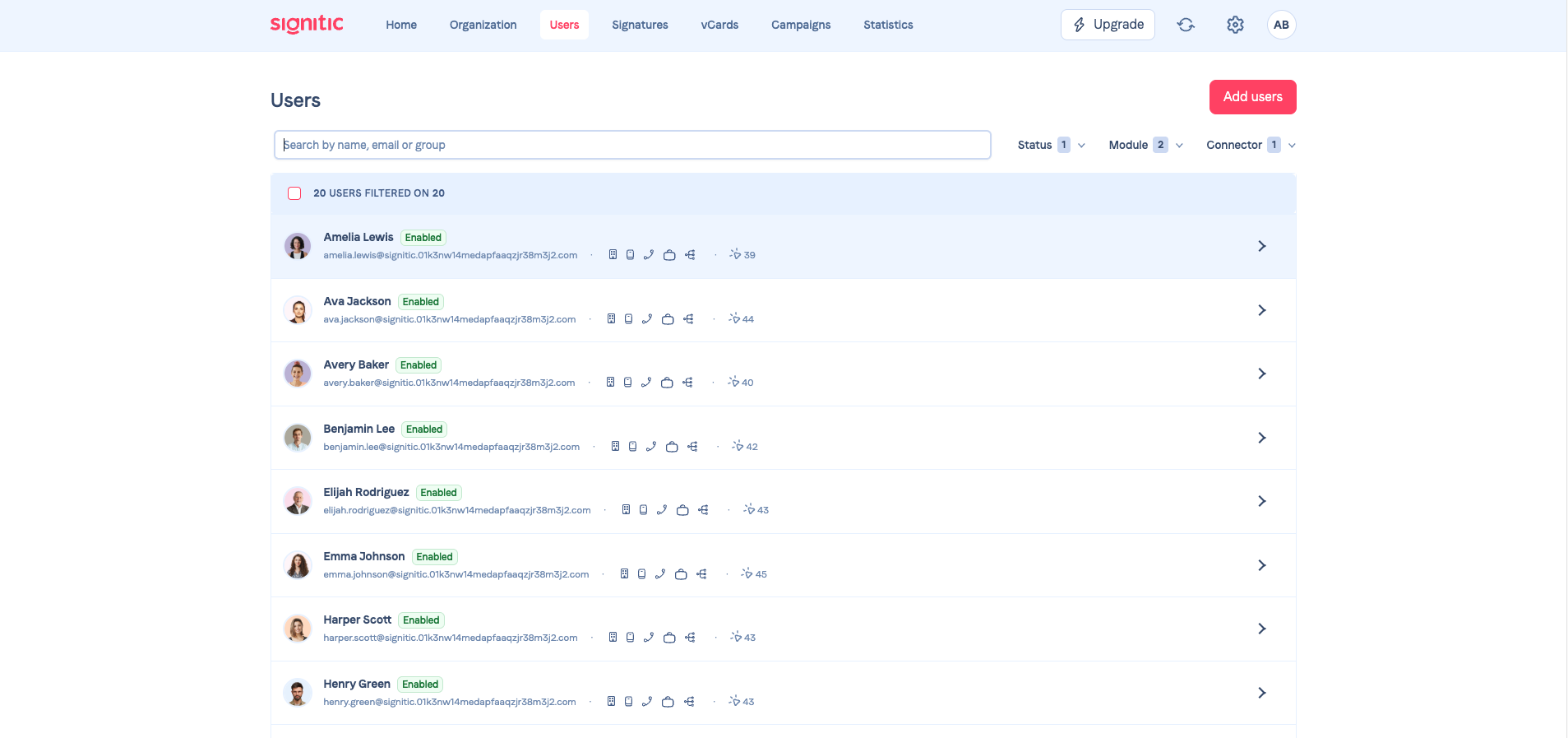 screenshot of Signitic