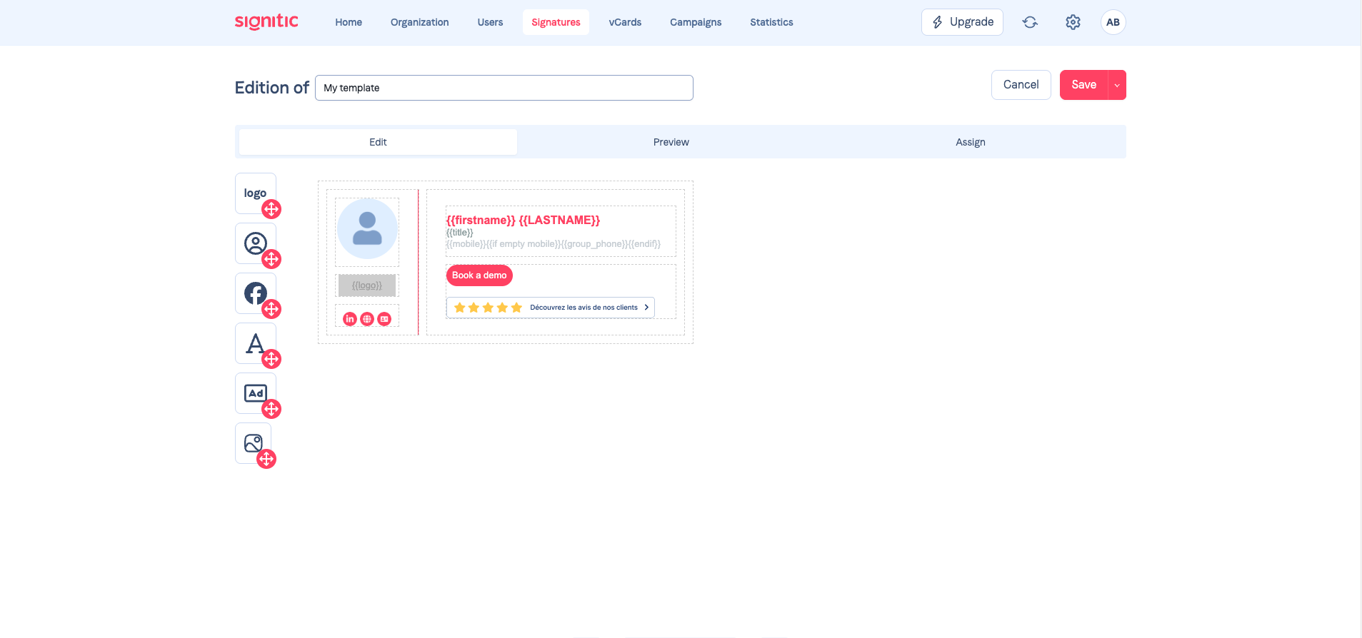 screenshot of Signitic