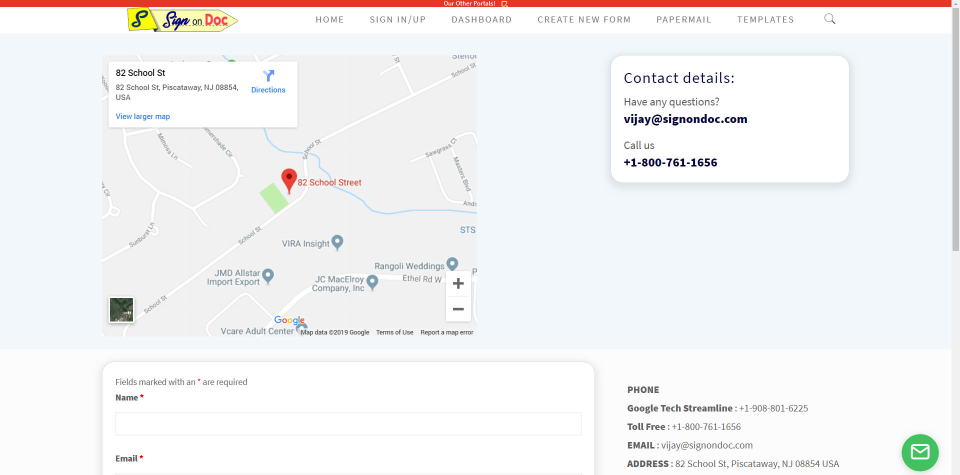 screenshot of Signondoc