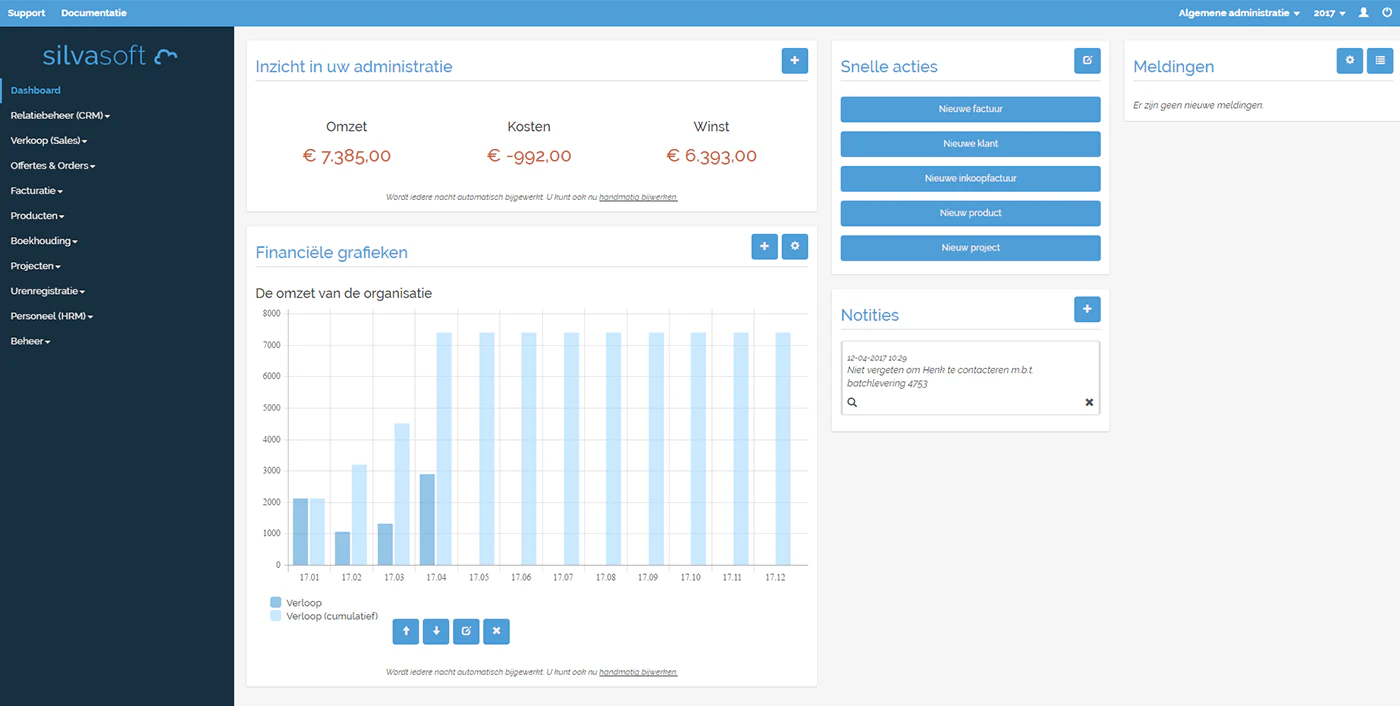 screenshot of Silvasoft
