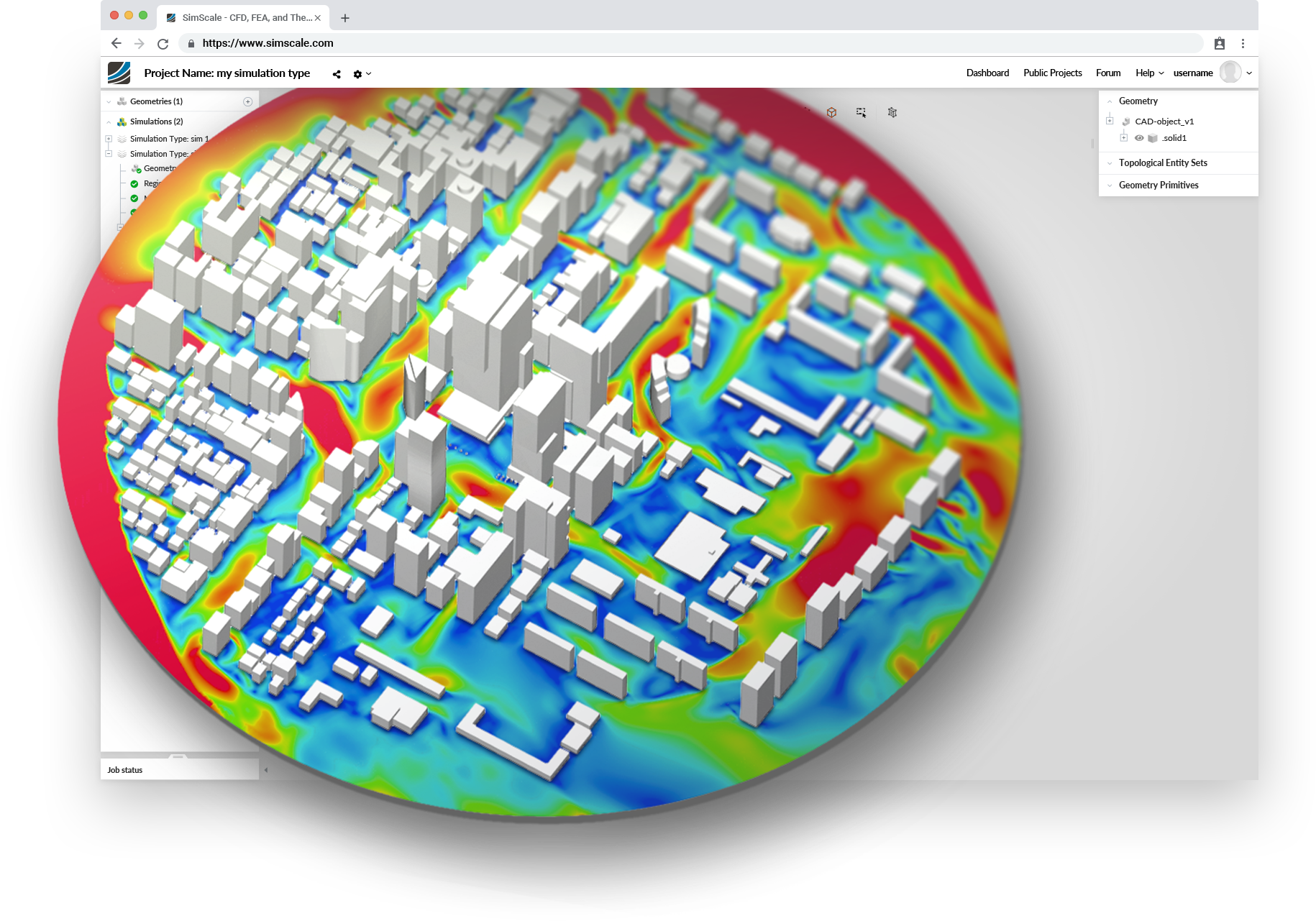 screenshot of SimScale