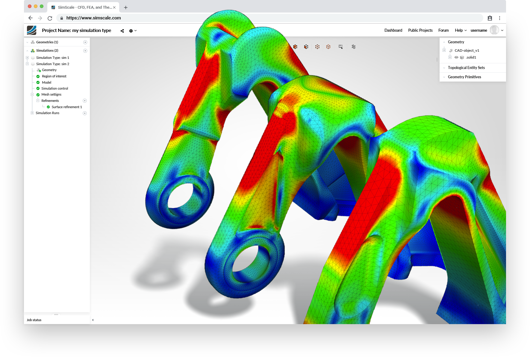 screenshot of SimScale