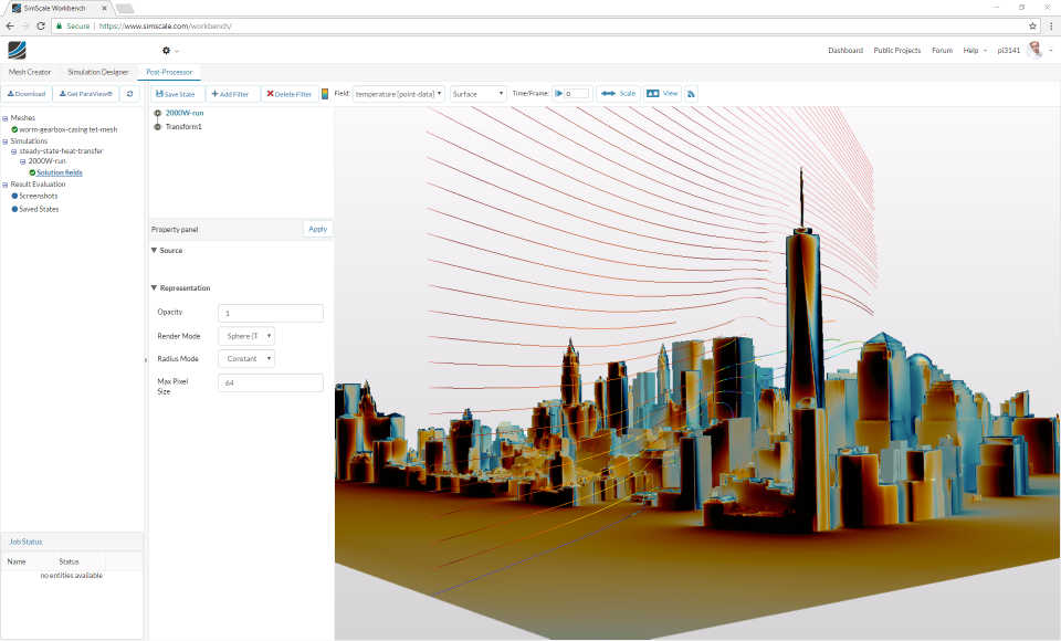 screenshot of SimScale