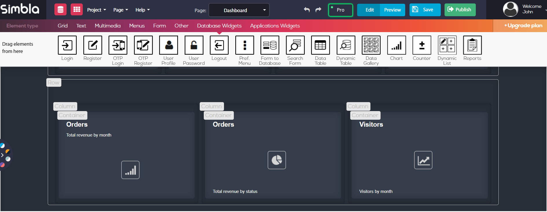 screenshot of Simbla