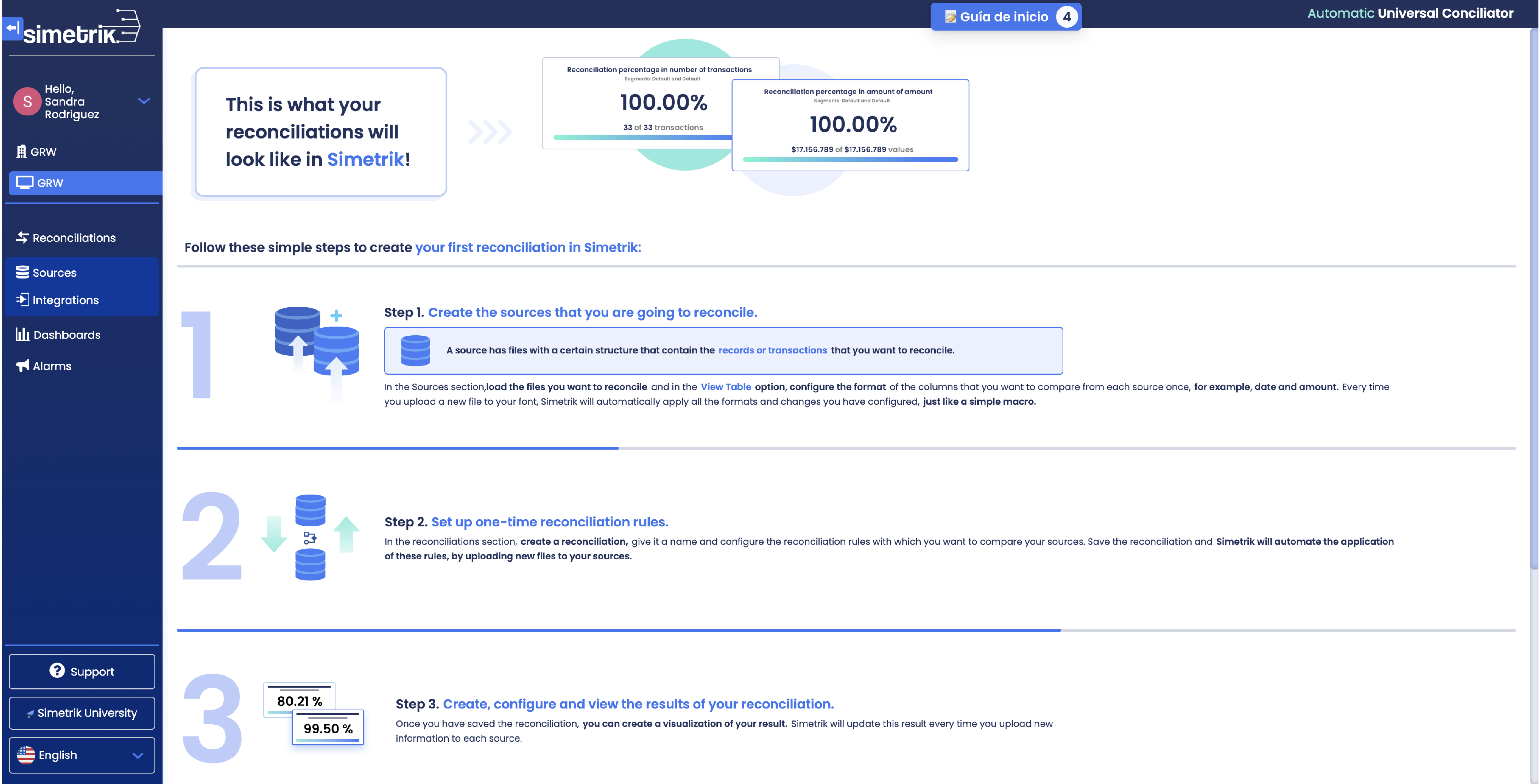 screenshot of Simetrik