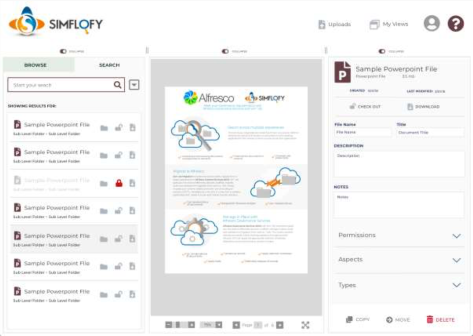 screenshot of Simflofy