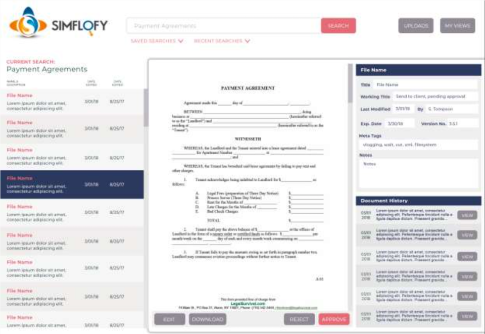 screenshot of Simflofy