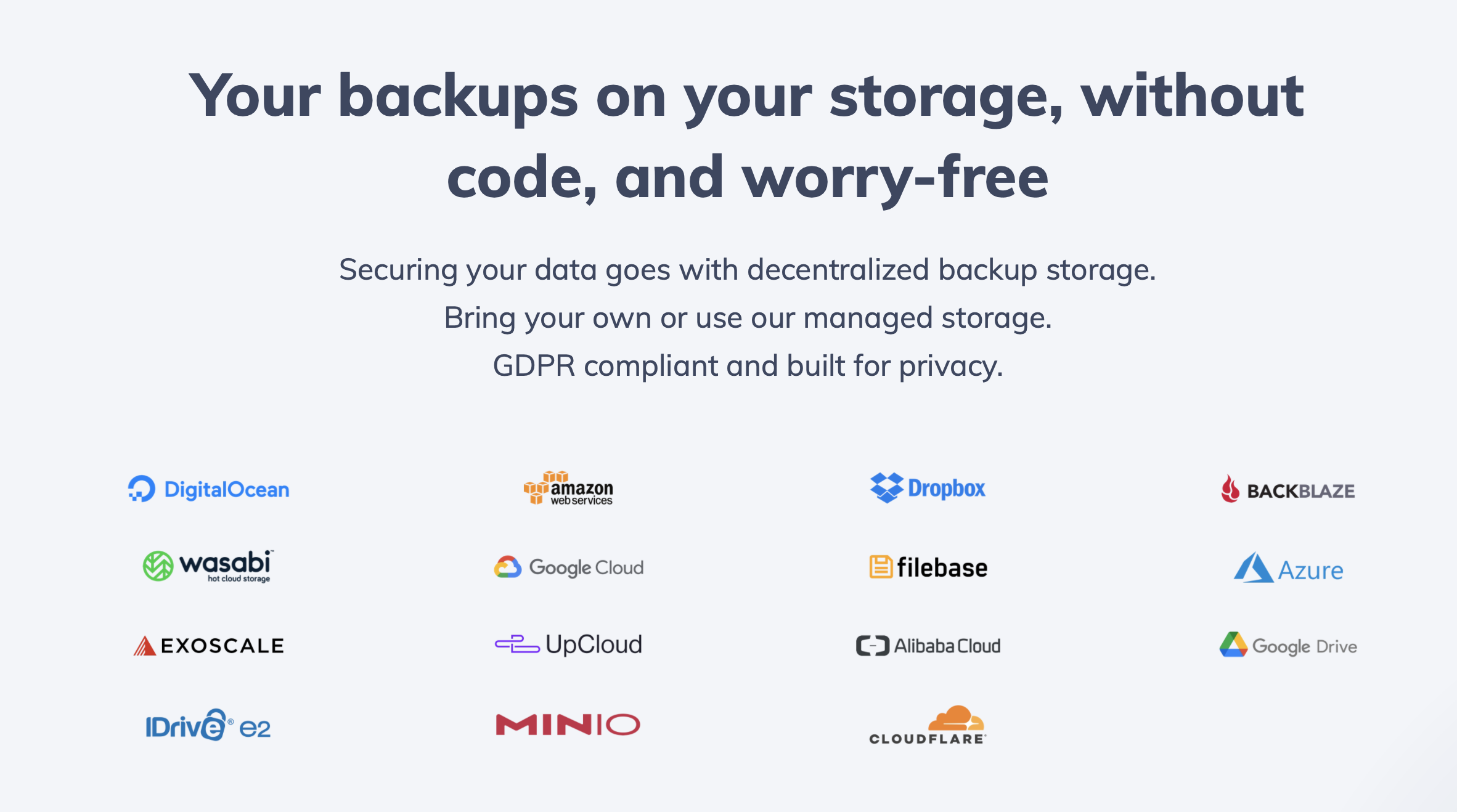 screenshot of SimpleBackups
