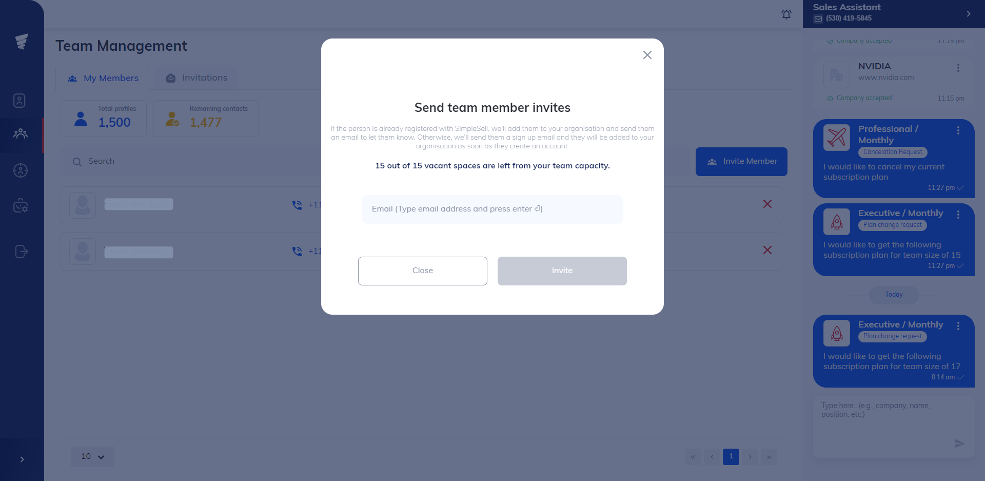 screenshot of SimpleSell