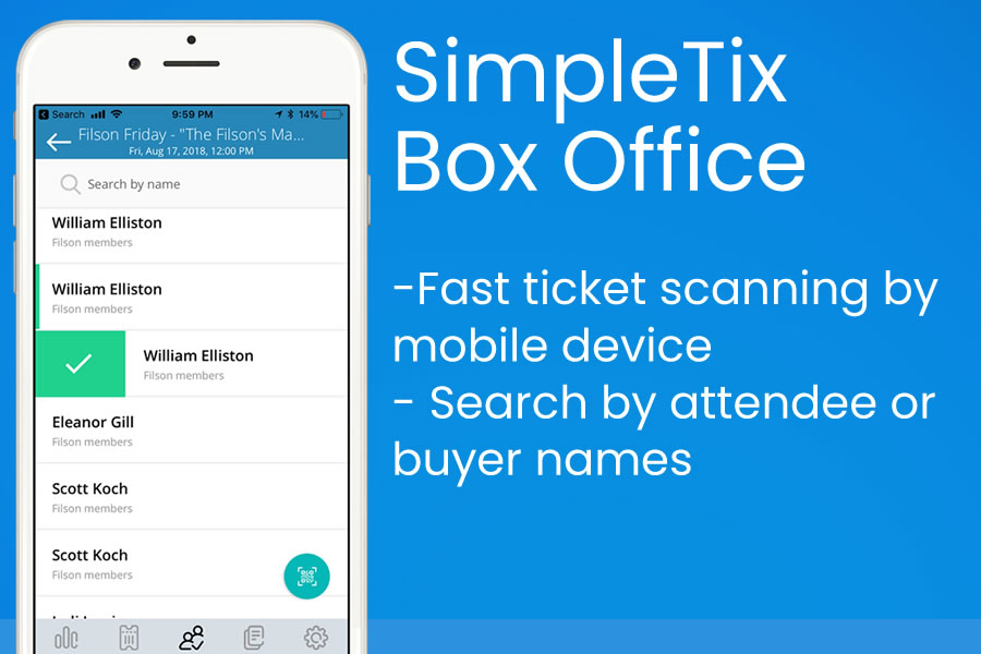 screenshot of SimpleTix