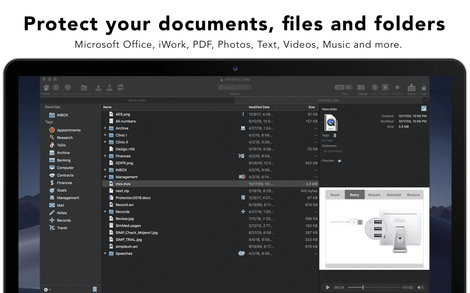 screenshot of SimpleumSafe