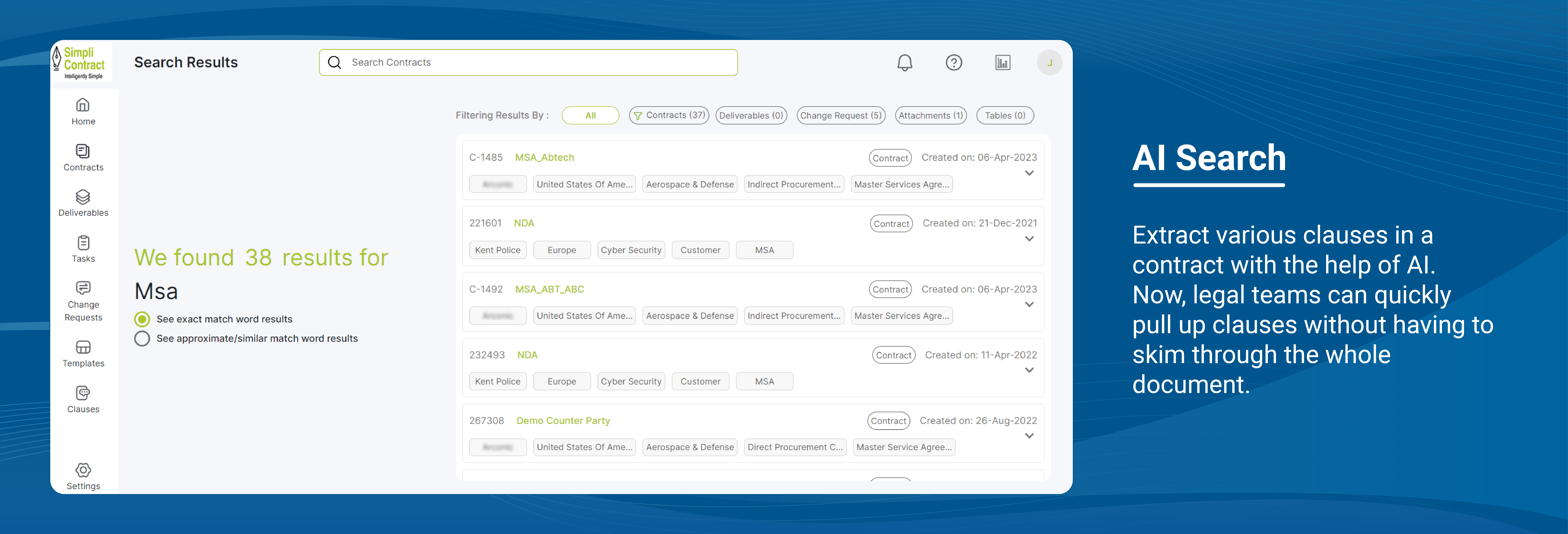 screenshot of SimpliContract