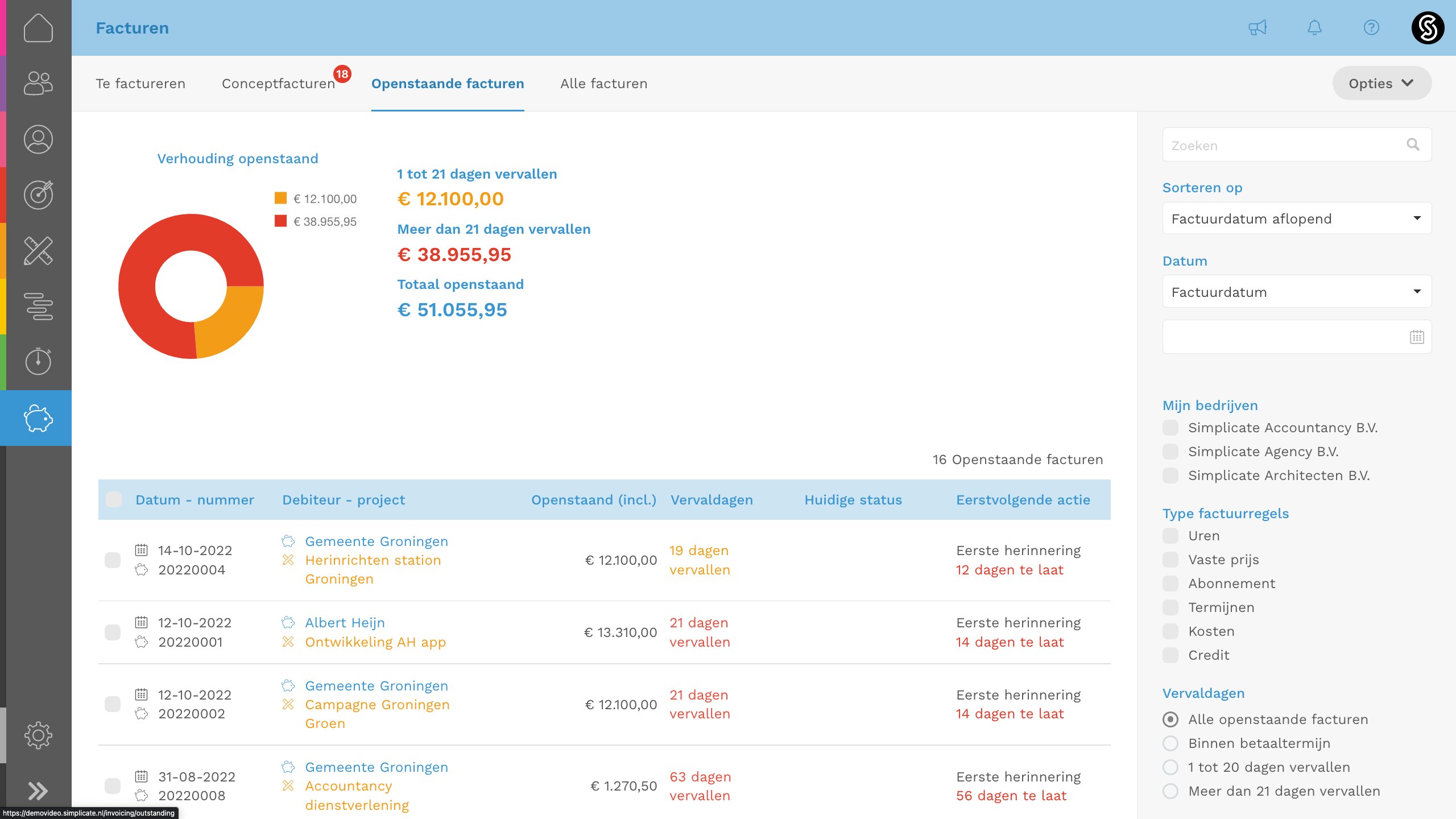 screenshot of Simplicate