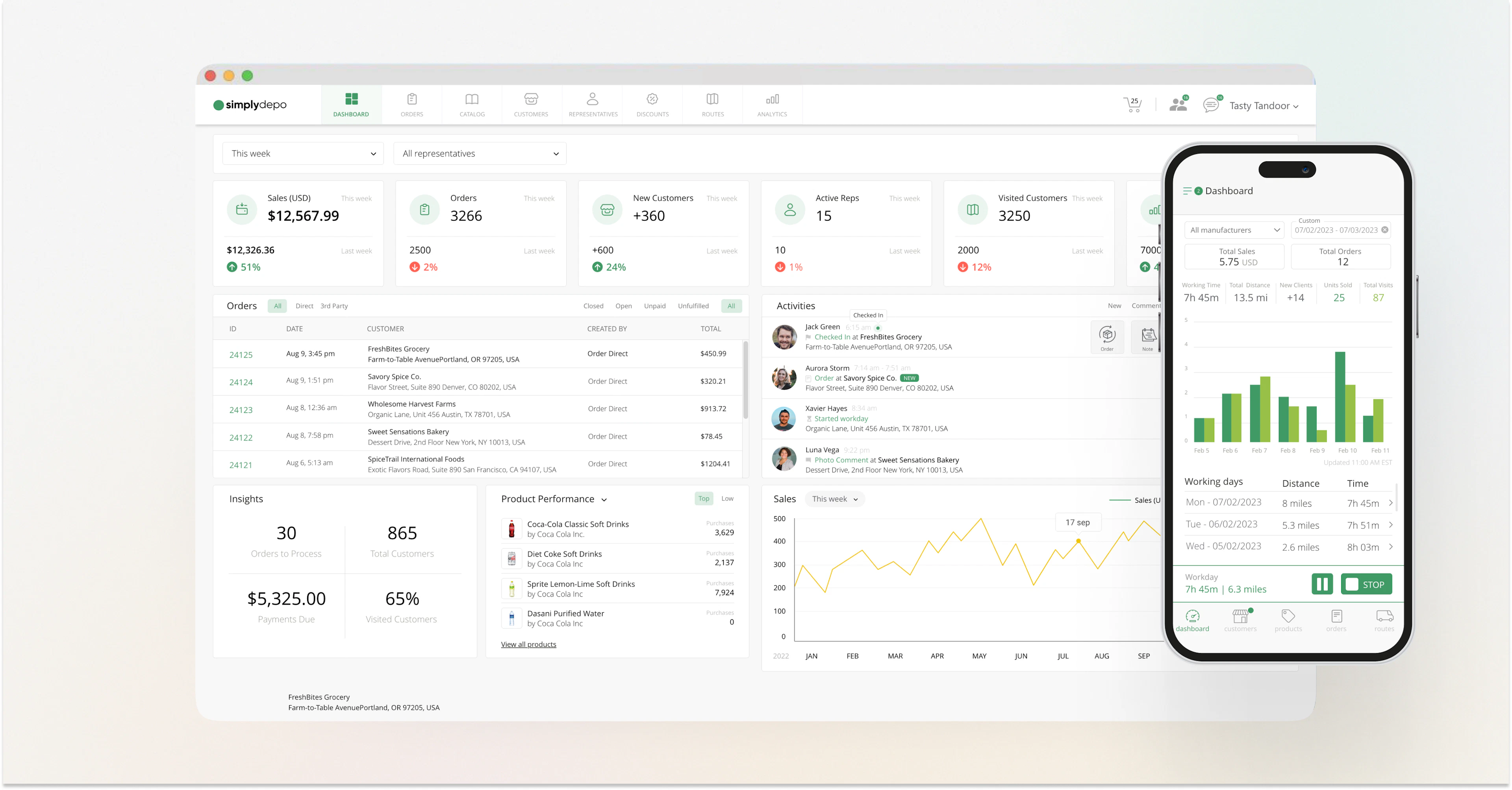 screenshot of SimplyDepo