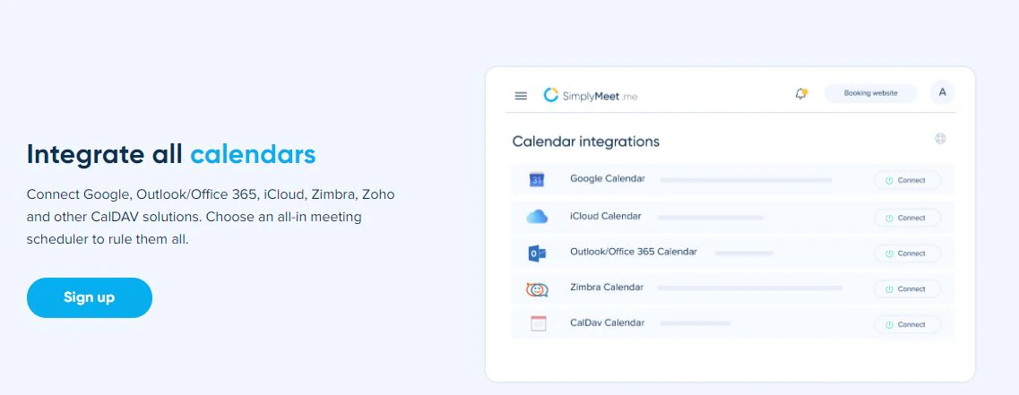 screenshot of SimplyMeet.me