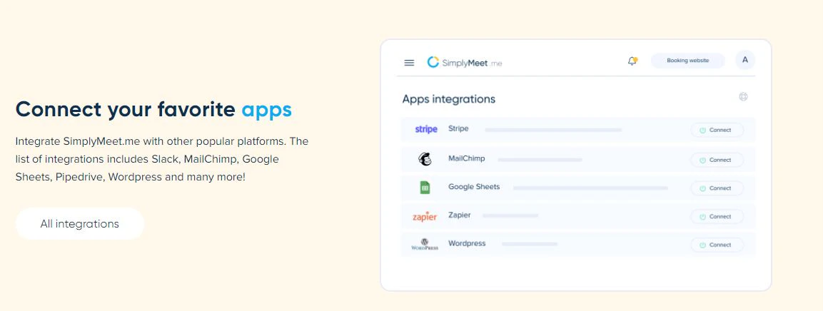 screenshot of SimplyMeet.me