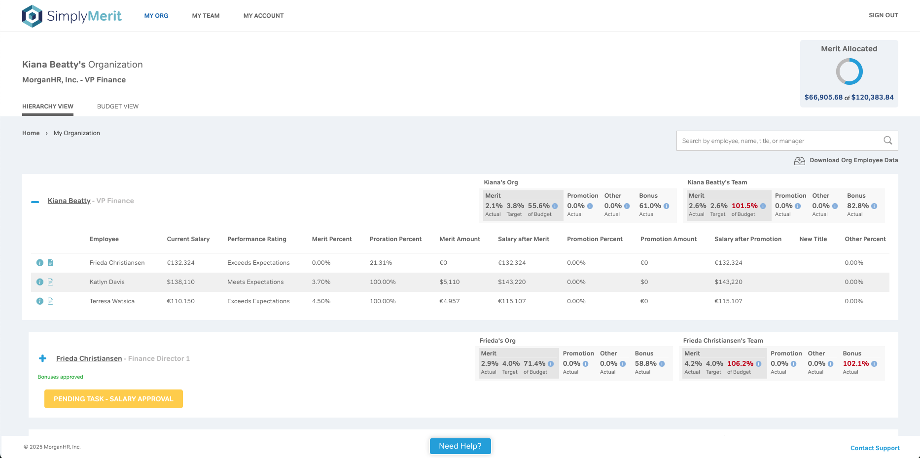 screenshot of SimplyMerit
