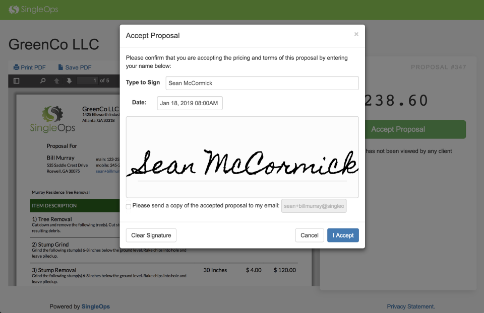 screenshot of SingleOps