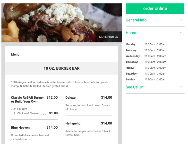 screenshot of SinglePlatform